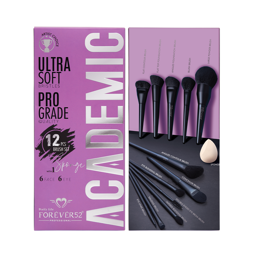 Academic 12 Pcs Brush Set With 1 Sponge