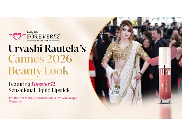 Urvashi Rautela's amfAR Gala Cannes 2026 Look Featuring Forever52 Sensational Liquid Lipstick