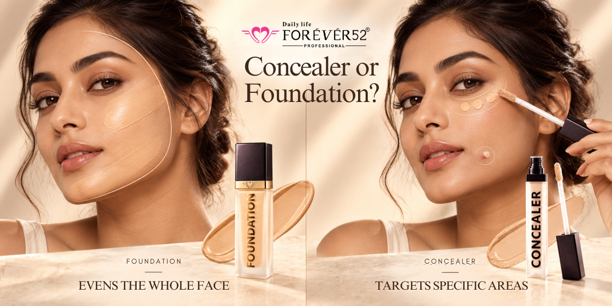 Concealer vs Foundation: What’s the Difference and Which One Goes First?
