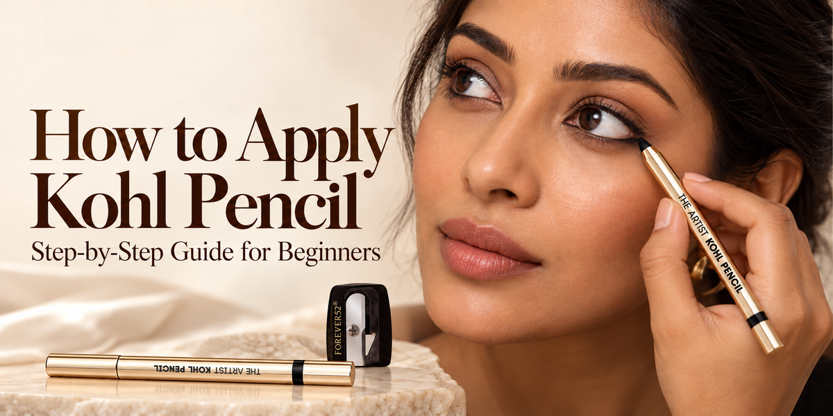 Beginner applying a kohl pencil along the eye for a defined look 