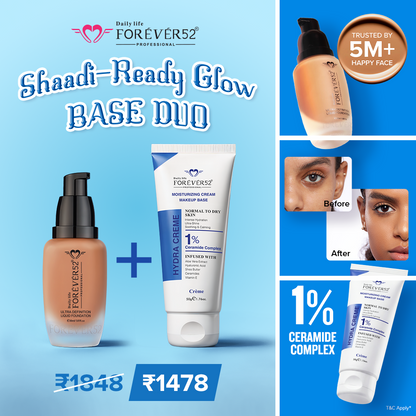 Shaadi-Ready Glow Base Duo: Hydra Creme + Ultra Definition Liquid Foundation