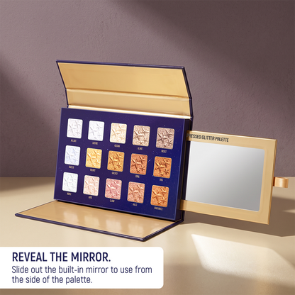 Stellars 15 Color Pressed Glitter Palette